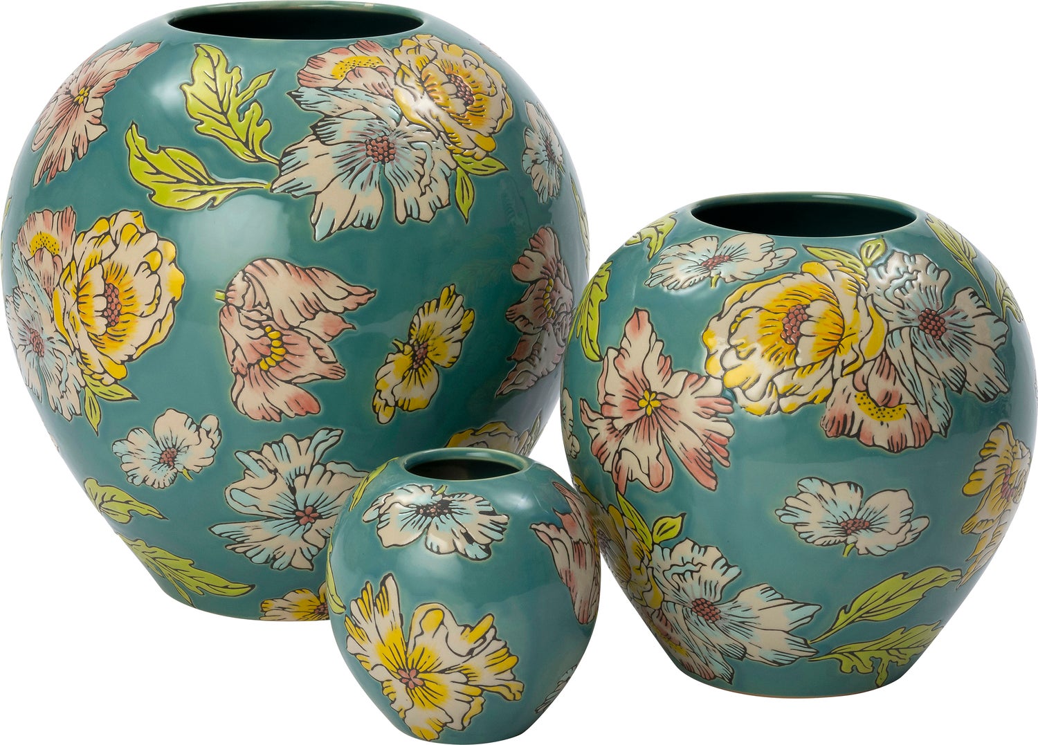 Intratuin vaas Minck groen D 20 H 20 cm