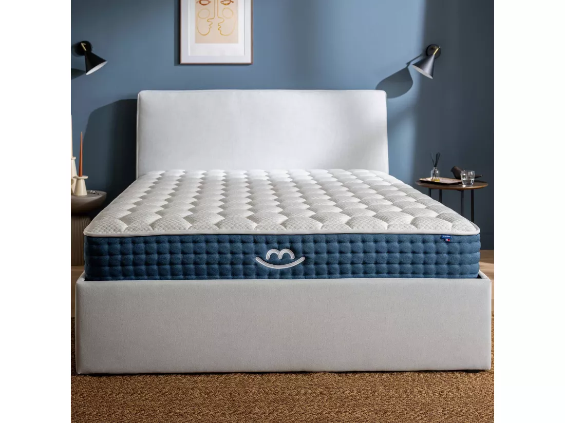Matelas hybride 180x200x26cm JADE premium - Mousse à mémoire forme & Ressorts Ensachés - Soutien ferme