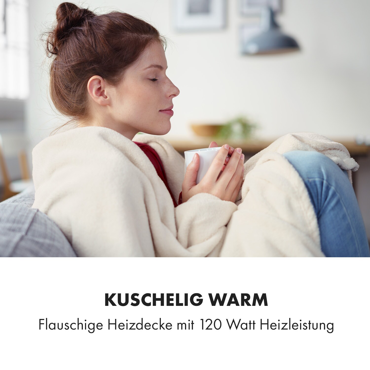 Slanket Heizdecke mit Ärmeln 120W 155x180cm Coral Fleece