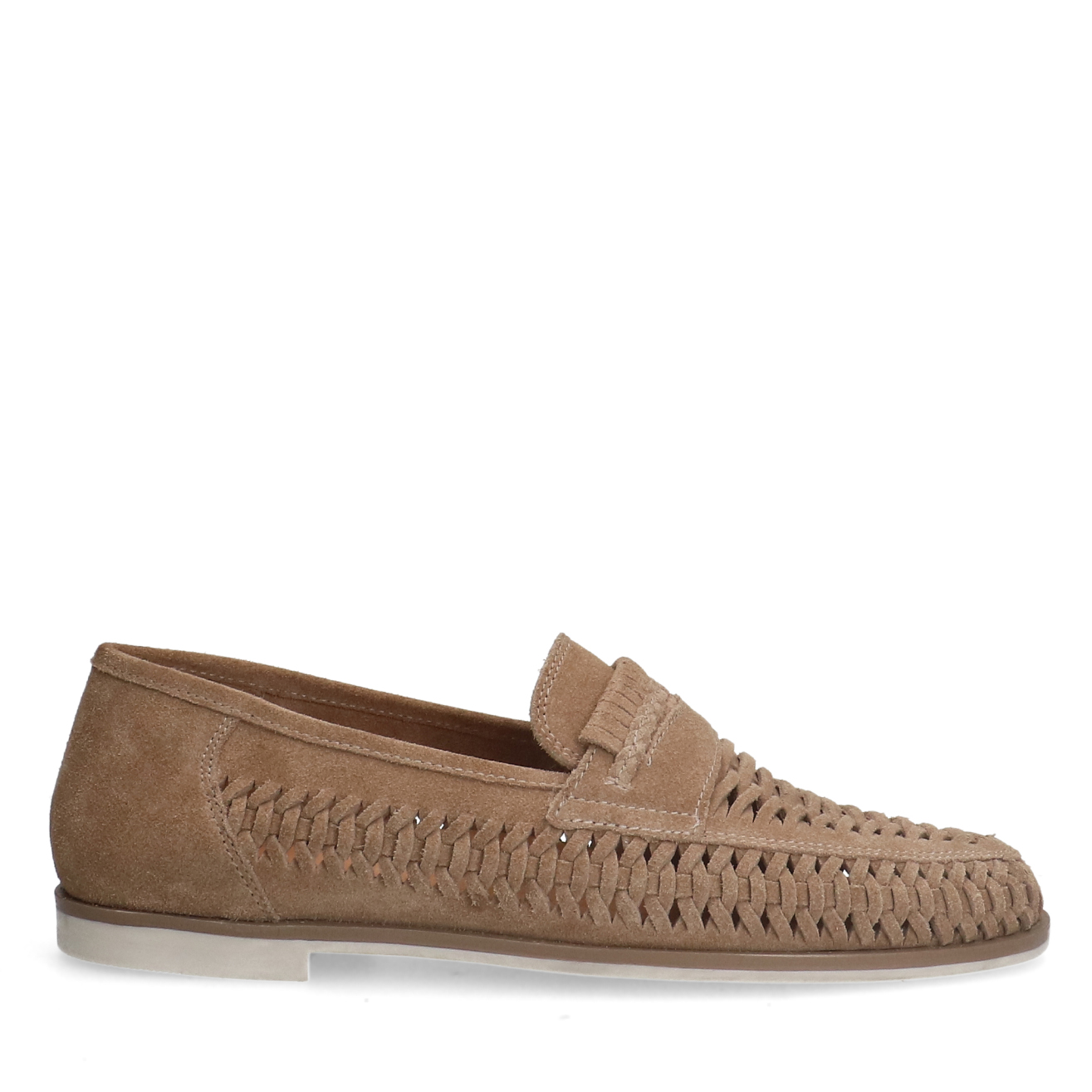 Beige suède loafers