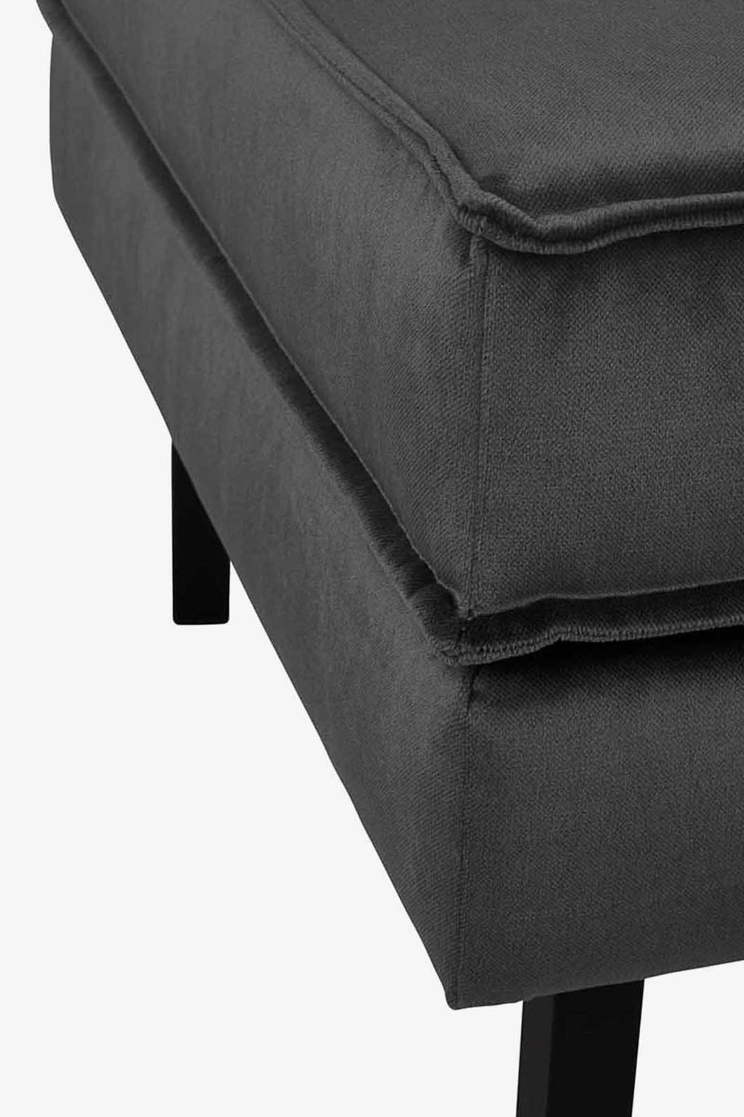 Amsterdam velvet hocker antraciet