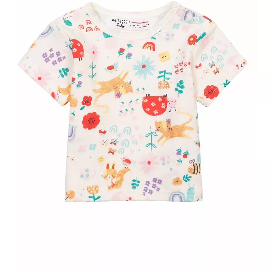 MINOTI 3er-Pack T-Shirts RosaCremeweiß