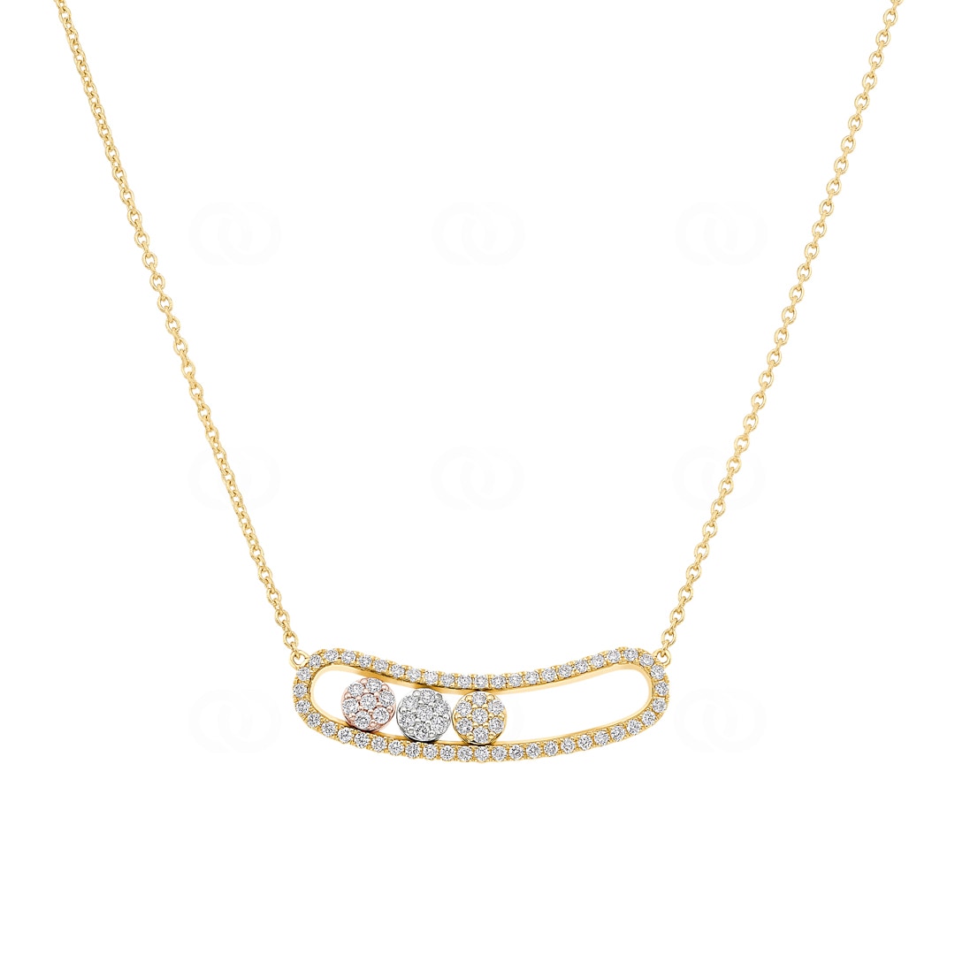 Collier 750/18 K Gelbgold mit Diamanten 0.61 ct H/Si