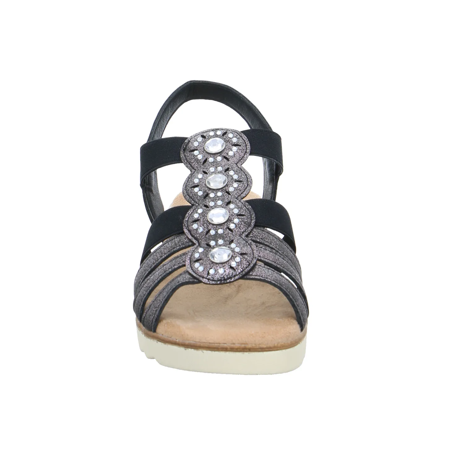 PIECE OF MIND Sandalette Schwarz Lederimitat