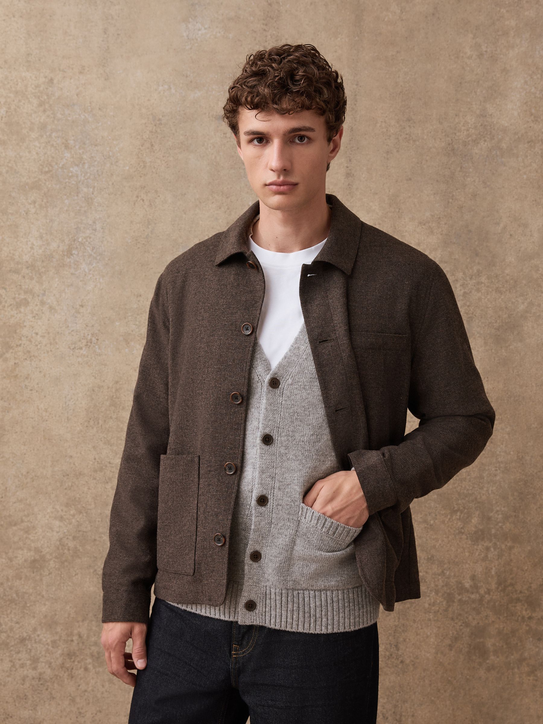 Bruin - Smart Textured Chore Jacket With Wool