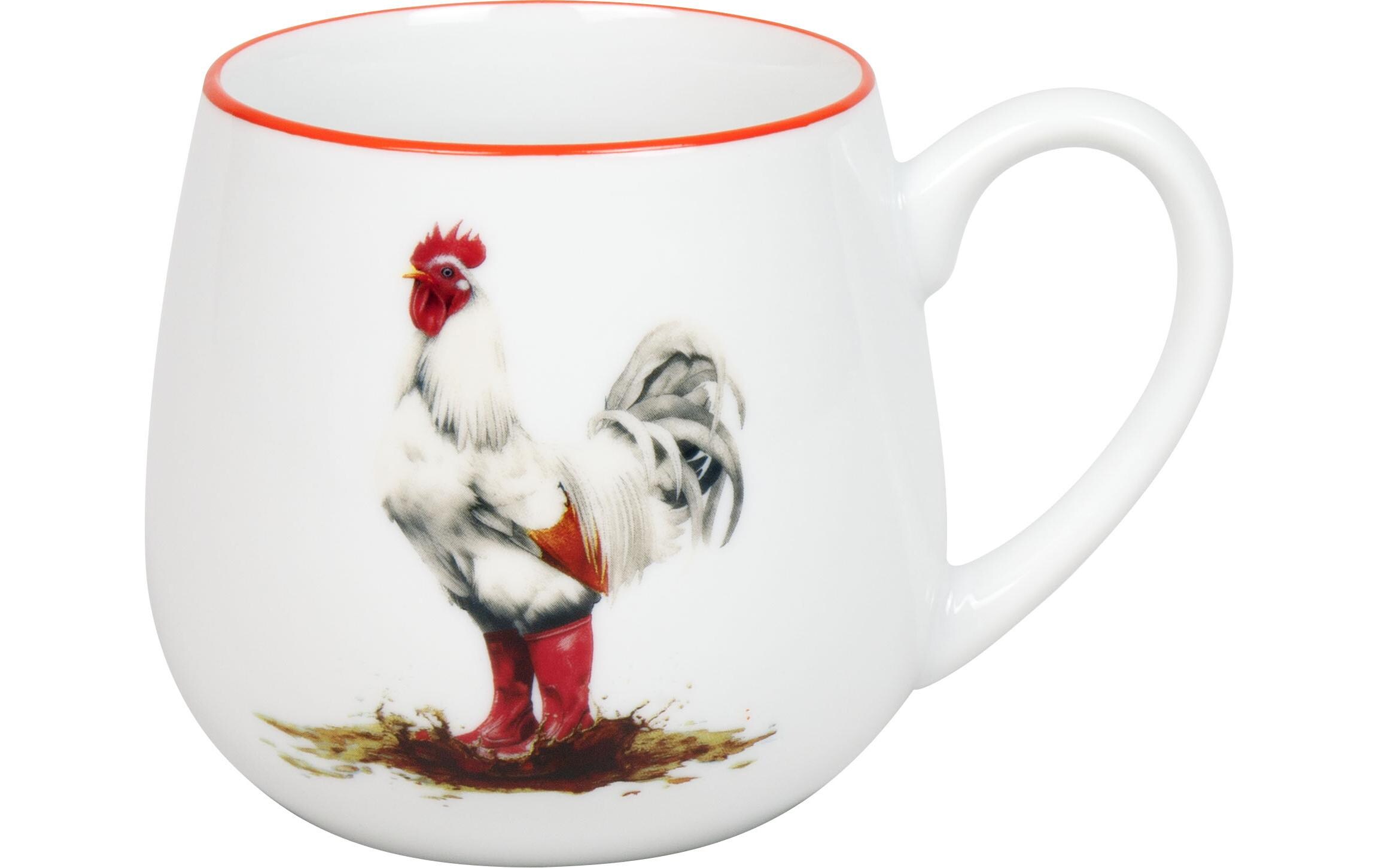 Universaltasse Tapsiger Hahn 400 ml, WeissKuschelbecher