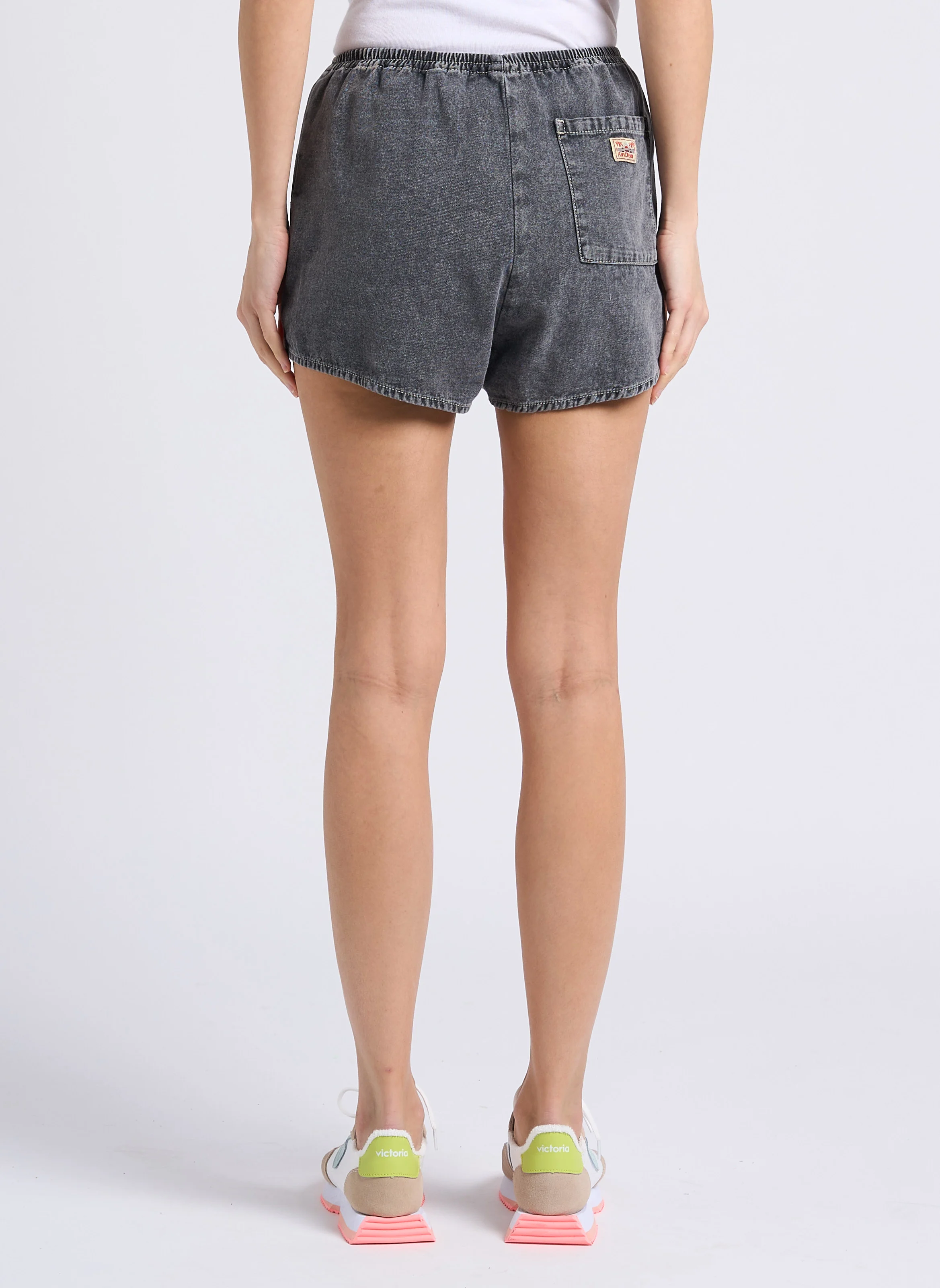 JAZY - Short droit en coton | Gris