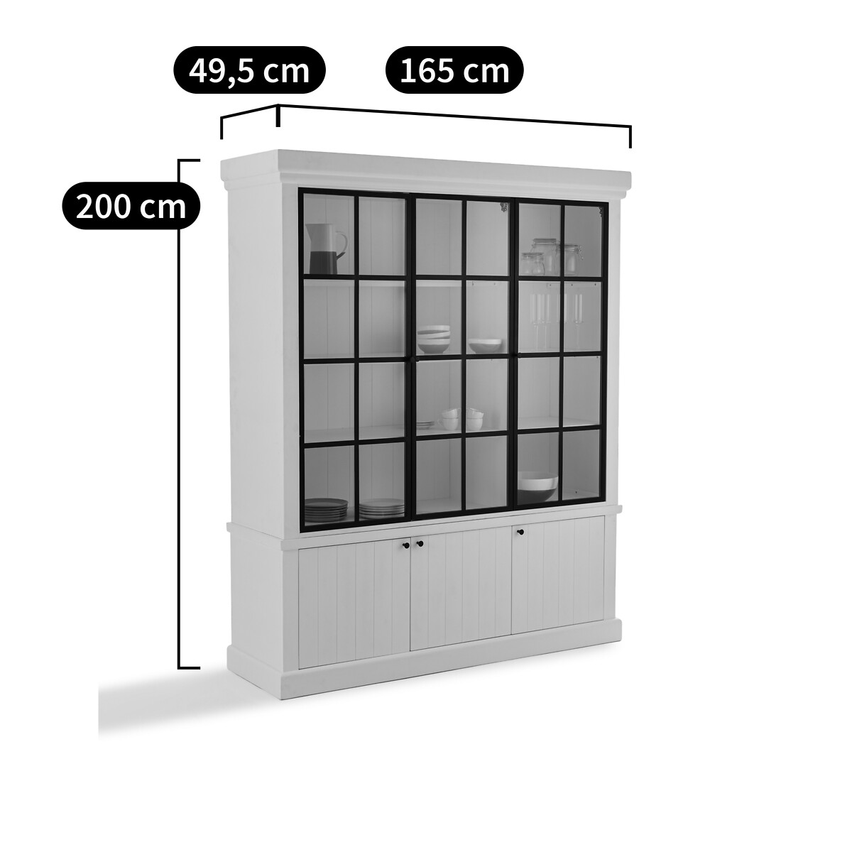 LA REDOUTE INTERIEURS<br>Móvel buffet em pinho maciço e MDF, Xinia
