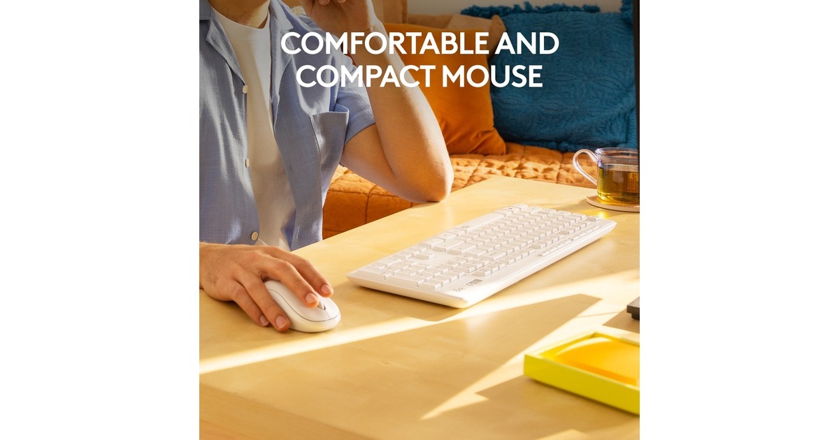 LogitechMK295 Silent Wireless Keyboard and Mouse Combo, desktopset  (Grijs, US-International)