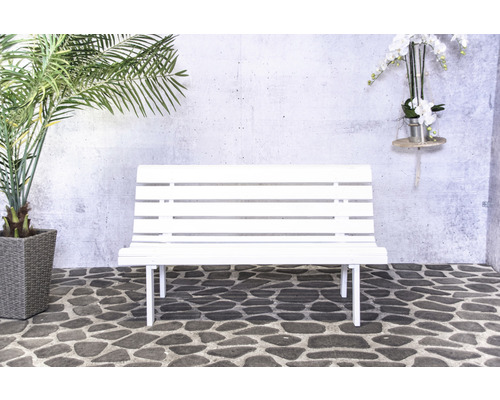 SenS-Line tuinmeubelen Bella tuinbank, 150 x 70 x 87 cm, wit gelakt hout