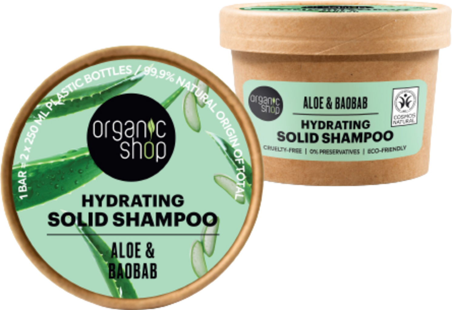 Organic Shop  Hydrating Solid Shampoo, 60 g