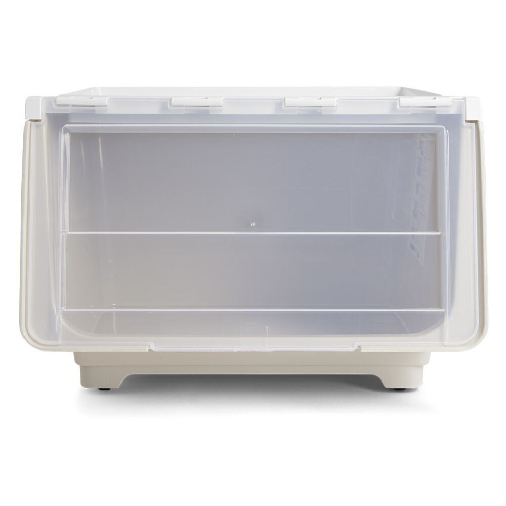 Boîte avec couvercle 45L beige 43xH30,5x39cm
