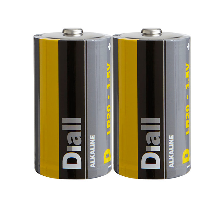 Pile alcaline D (LR20) Diall, lot de 2