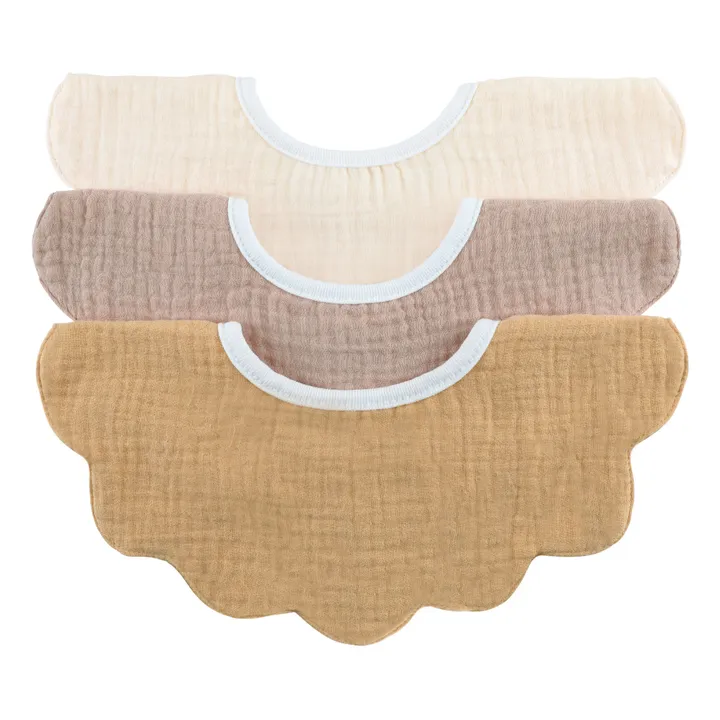 Soft Spot Bavoirs pétale en coton bio - Set de 3 | Bloom