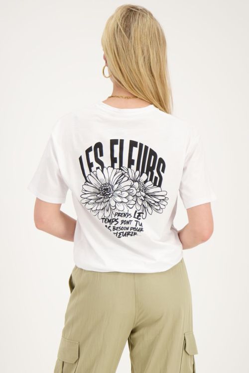 Wit T-shirt ''Les fleurs''