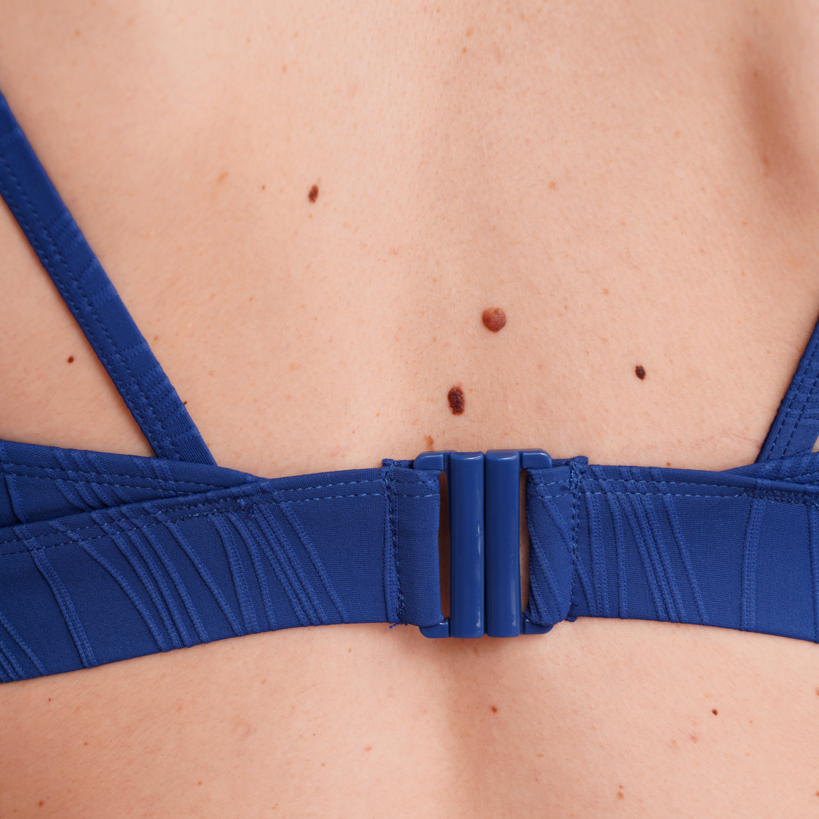 Gina Benotti Damen Bikinioberteil mit Struktur-Muster blau