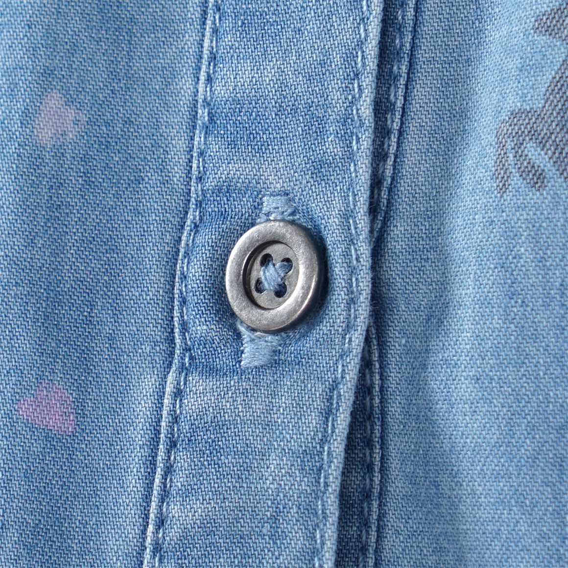 Yigga Mädchen Kleid mit Pferde-Allover hellblau