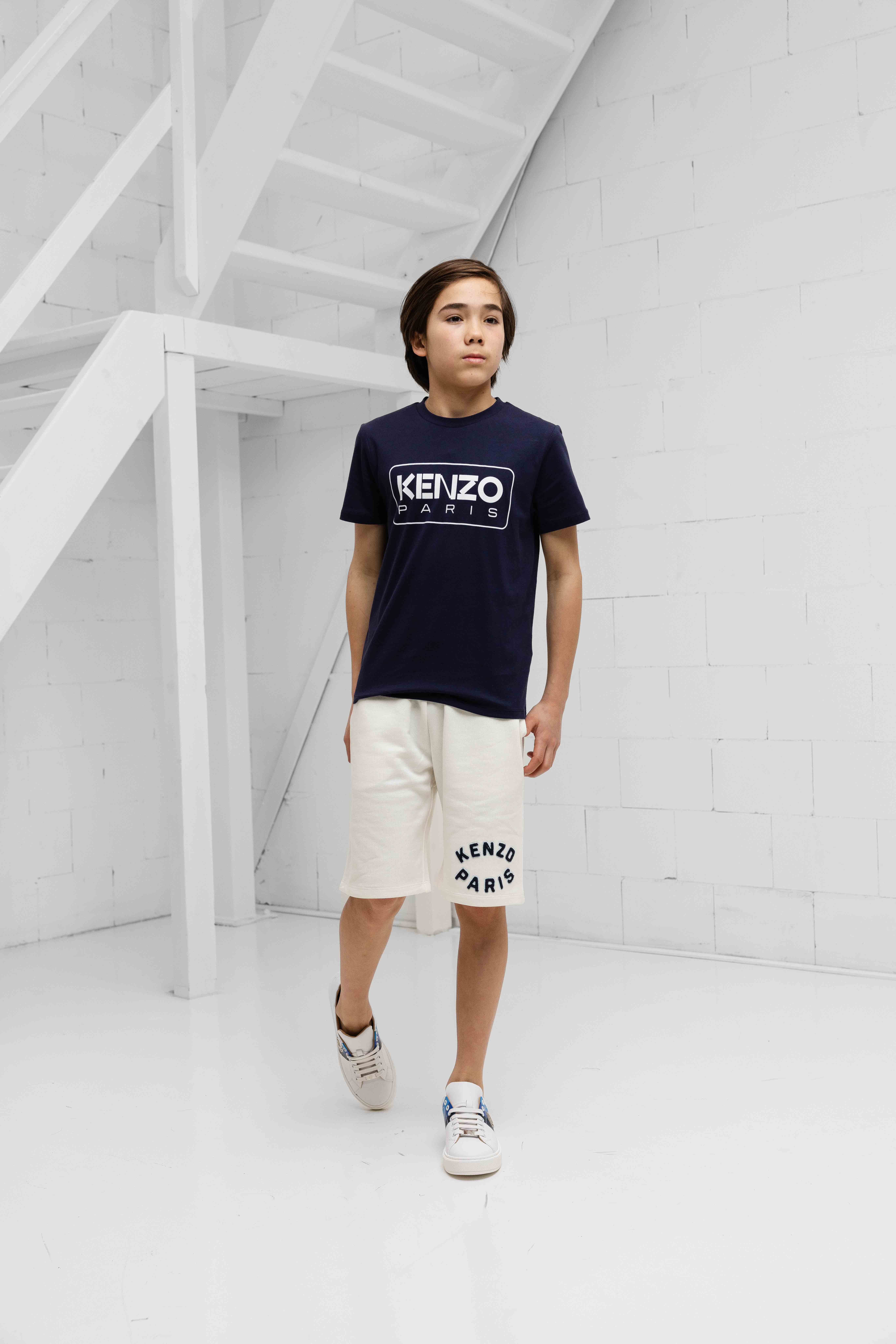 Kenzo Logo T-Shirt Kids Donkerblauw