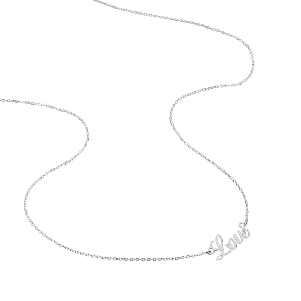 Collier Yuki Argent Blanc