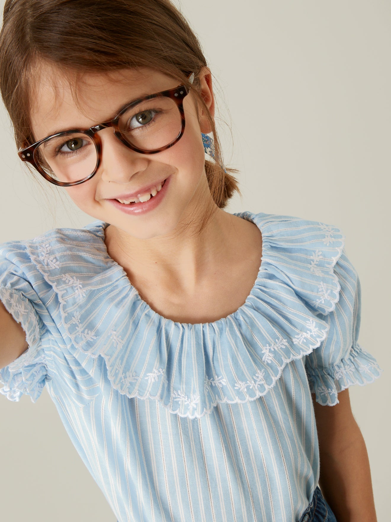 Blouse brodée Fille