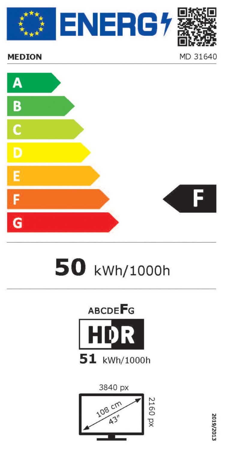 MEDION® LIFE® X14308 (MD31640) 108 cm (43“) VIDAA TV