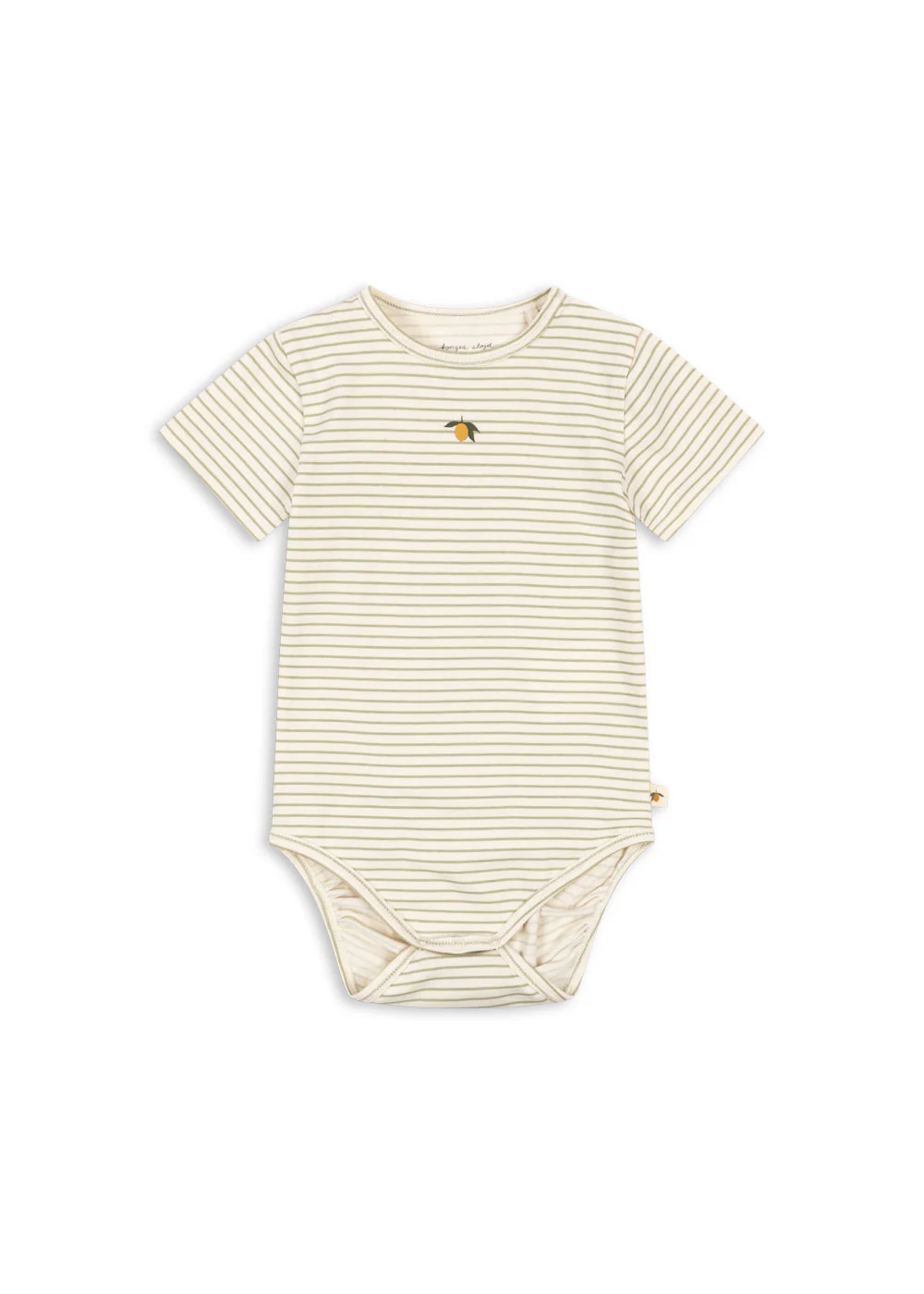 Basic kortærmet body - tea stripe - 12M