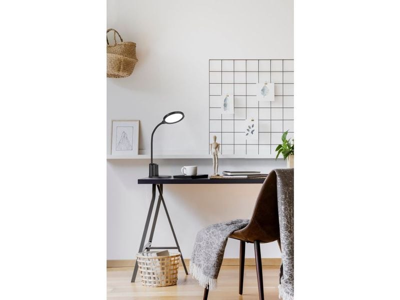 EGLO Leuchten Tischleuchte BROLINI LED 2.1W 2700-6500K Schw Moderne LED-Akkutischleuchte mit flexiblem Hals und Stifthalter für Büro und Homeoffice