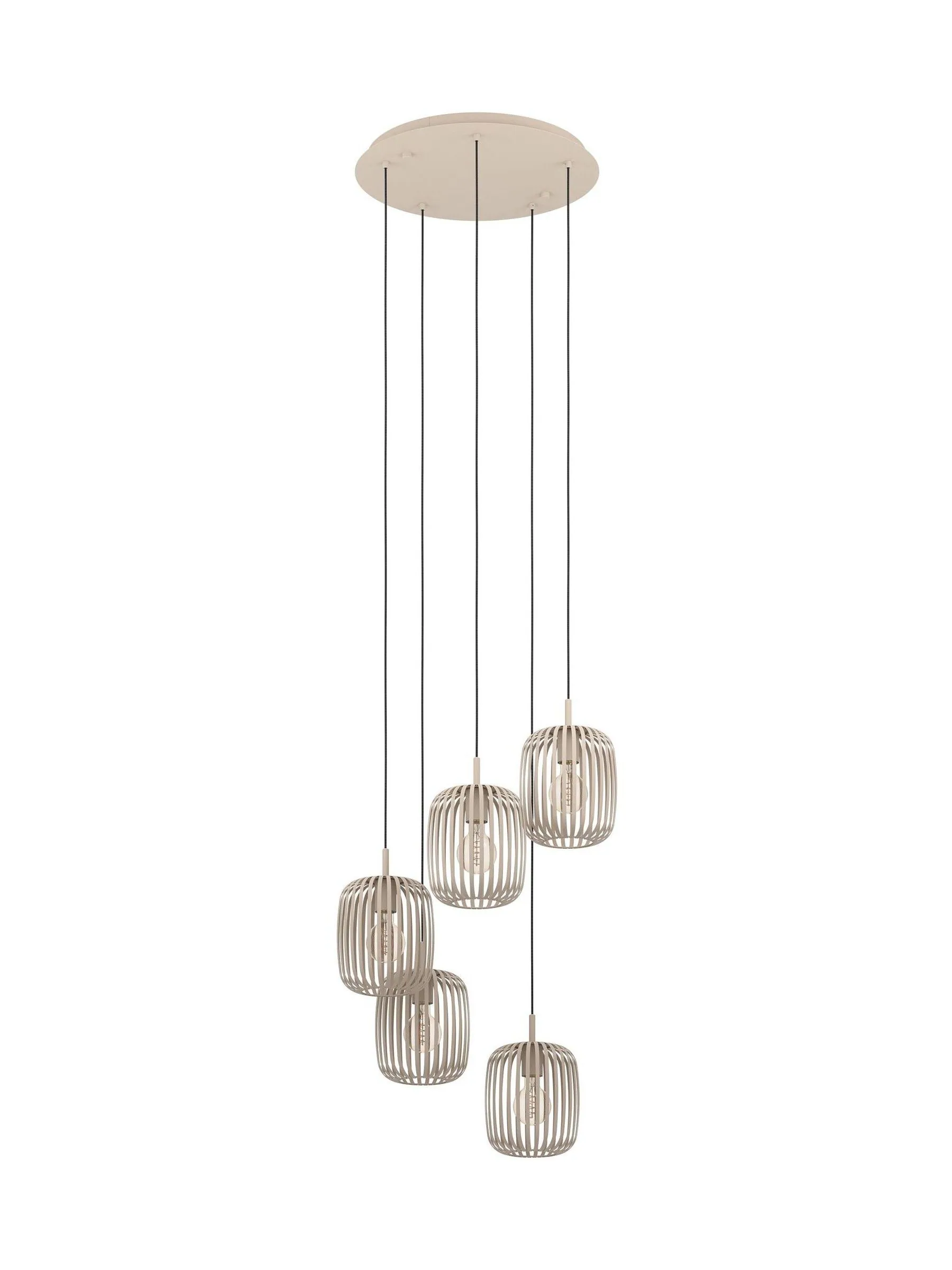 Eglo Romazzina - Moderne stalen plafondlamp met 5 lampen