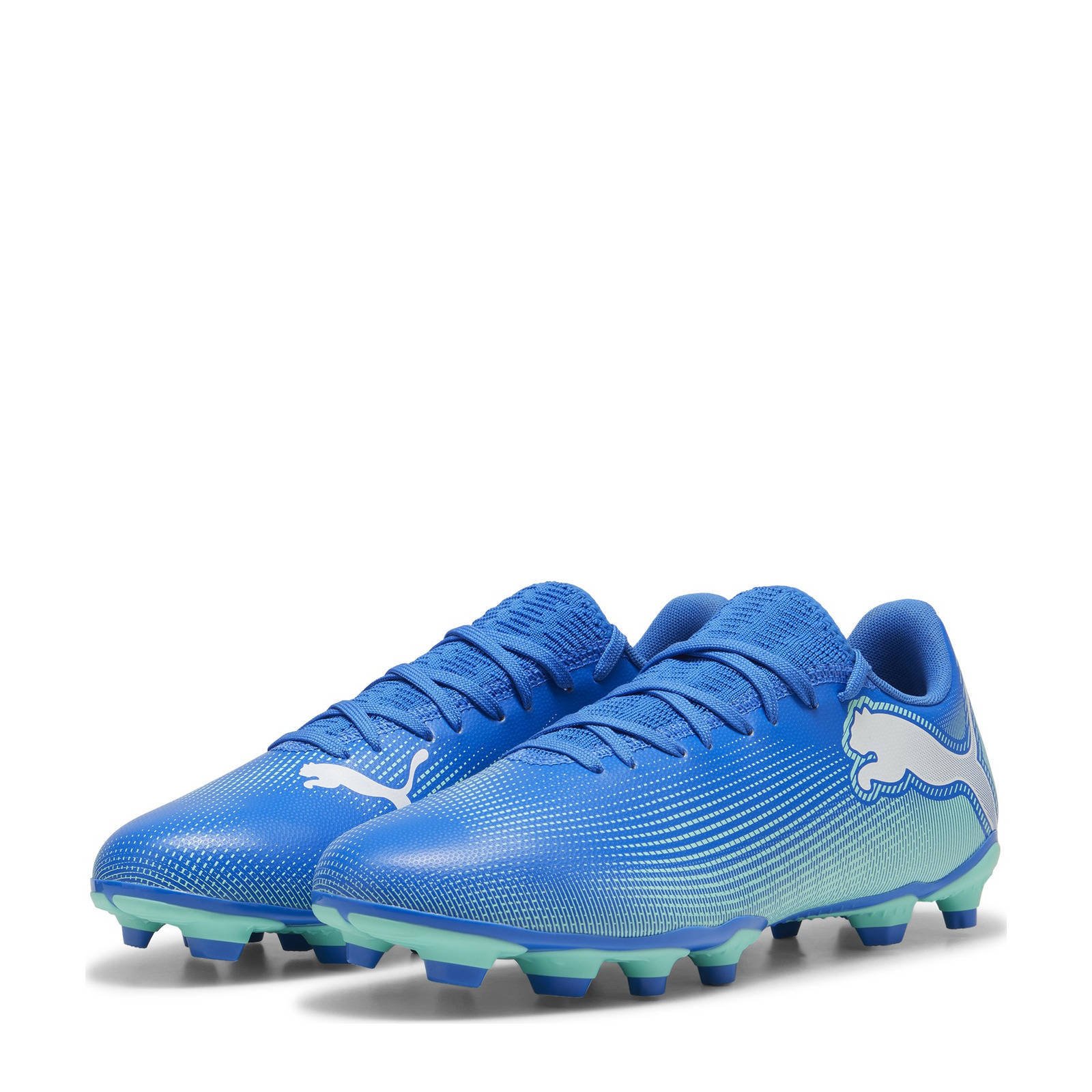 Puma Future 7 Play  senior voetbalschoenen kobaltblauw/mintgroen/wit