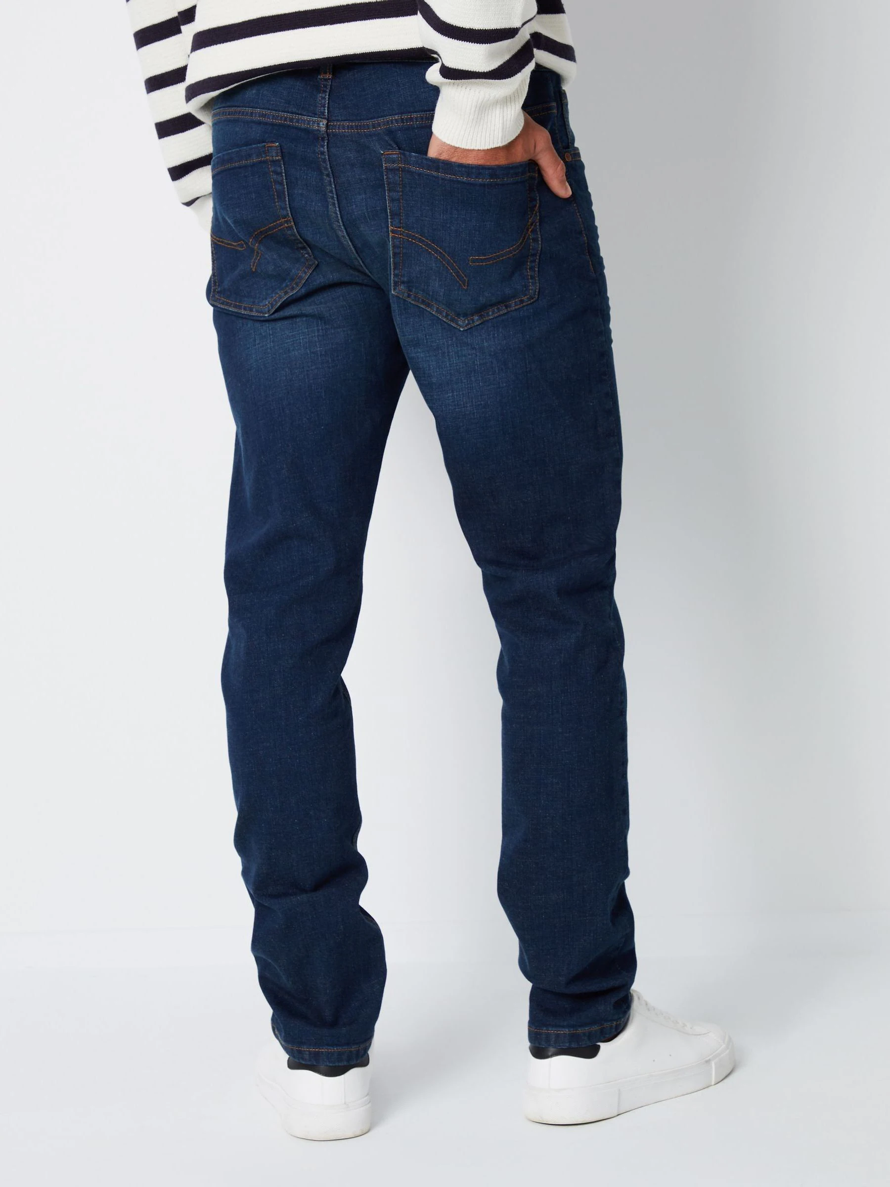 Donkerblauw - Threadbare - Slim-fit jeans met stretch
