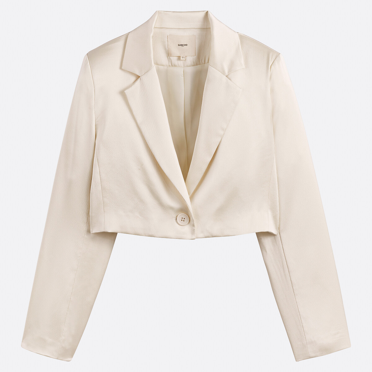 SUNCOO<br>Blazer curto de cetim, DAMIA