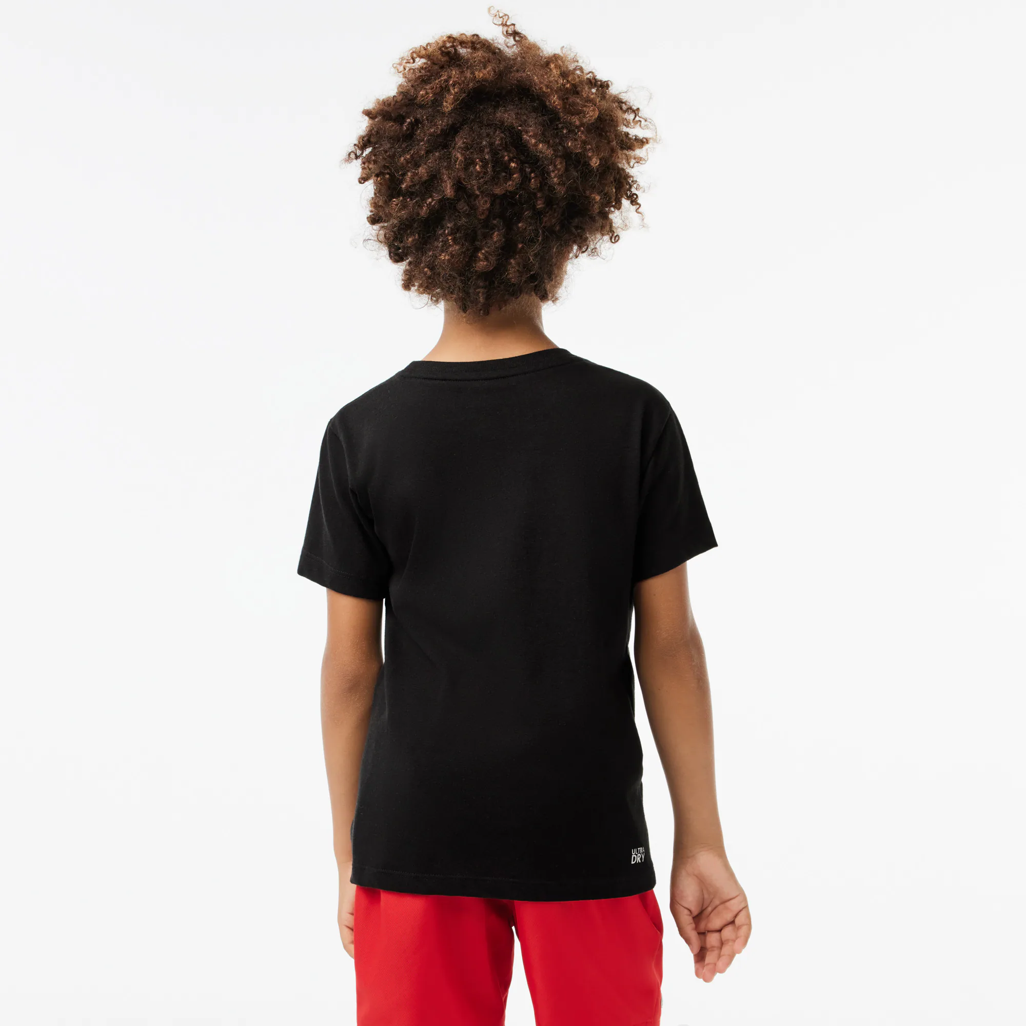 Kinder Croc T-Shirt aus Funktionsjersey LACOSTE SPORT TENNIS T-Shirts & Hemden - Schwarz - Lacoste - Kinder