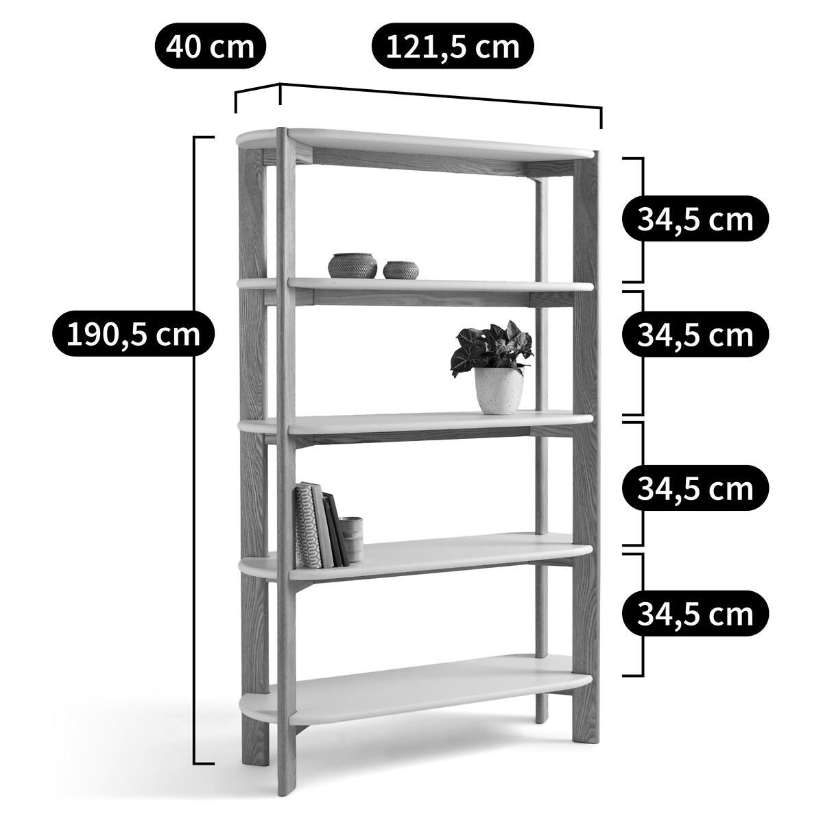 LA REDOUTE INTERIEURS<br>Suporte de parede com formato orgânico, Galet
