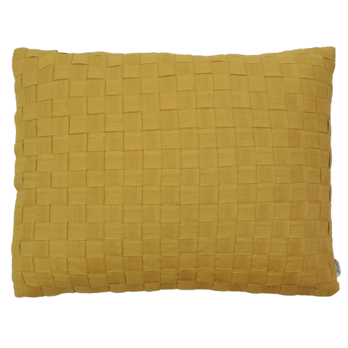 Kussen Woven linnen ochre