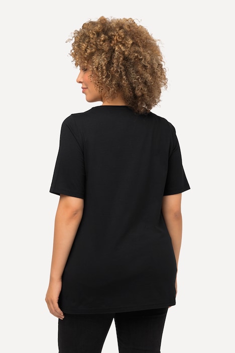Weihnachts-Shirt, Panda, Classic, V-Ausschnitt, Halbarm