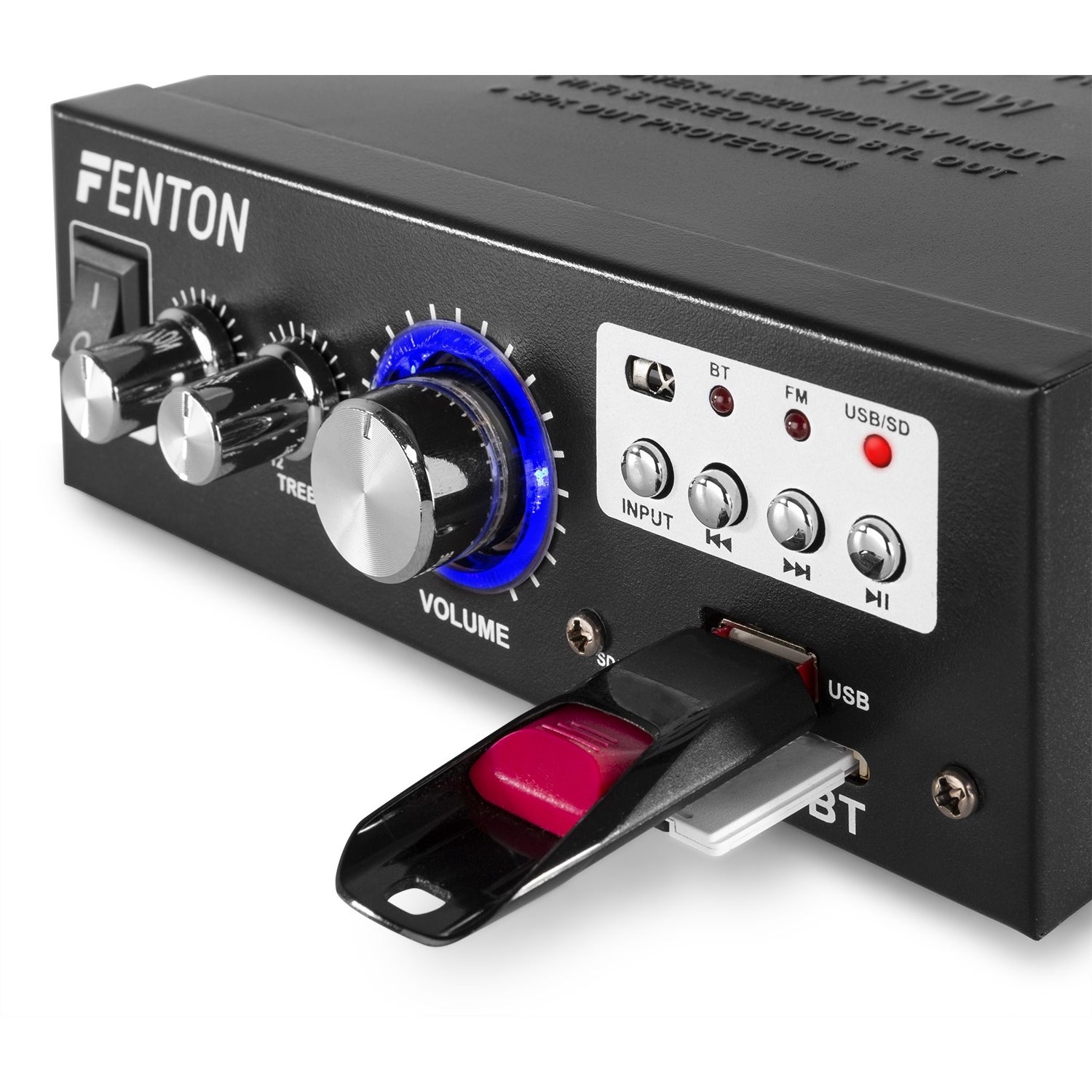 Fenton AV360BT mini versterker met Bluetooth, MP3-speler, USB en SD