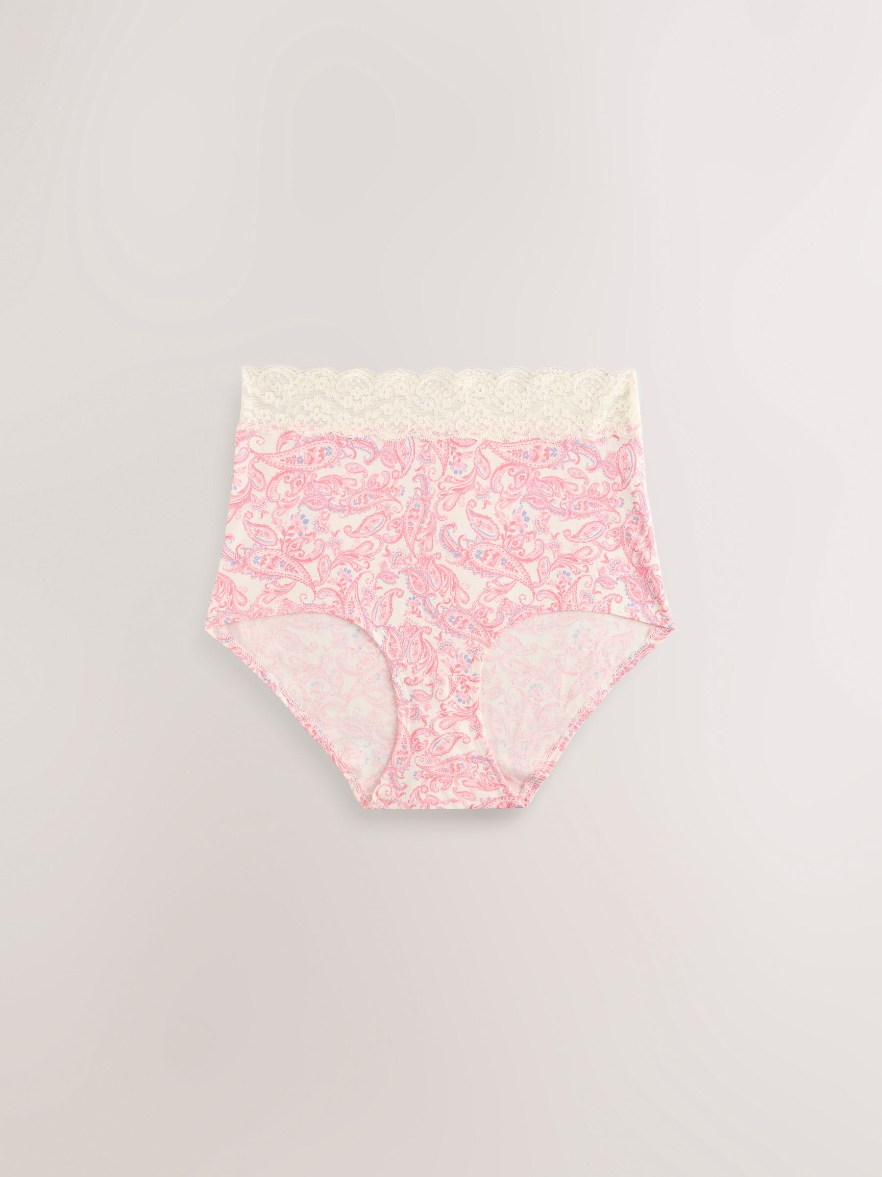 Paisley - Katoenen kanten slipjes 4 stuks