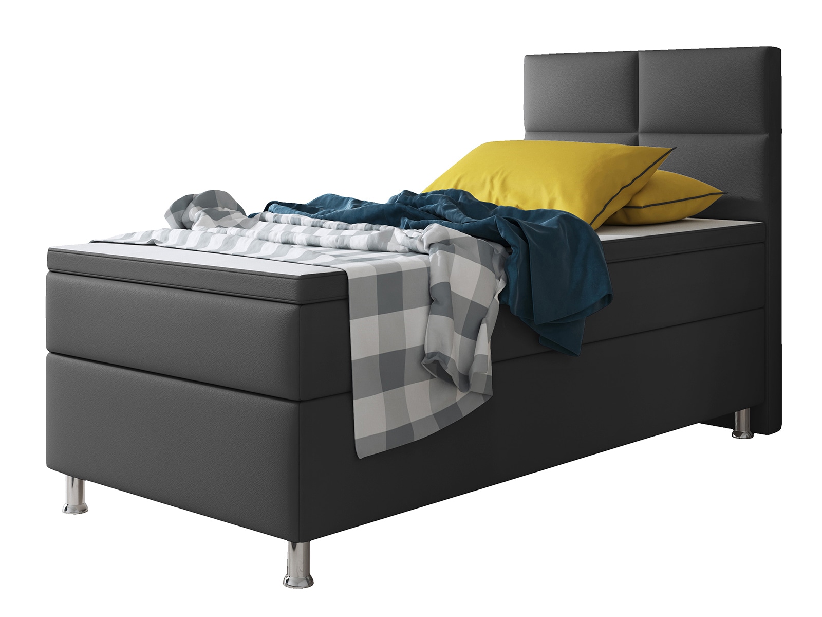 Boxspringbett MIAMI 90 x 200 cm anthrazit