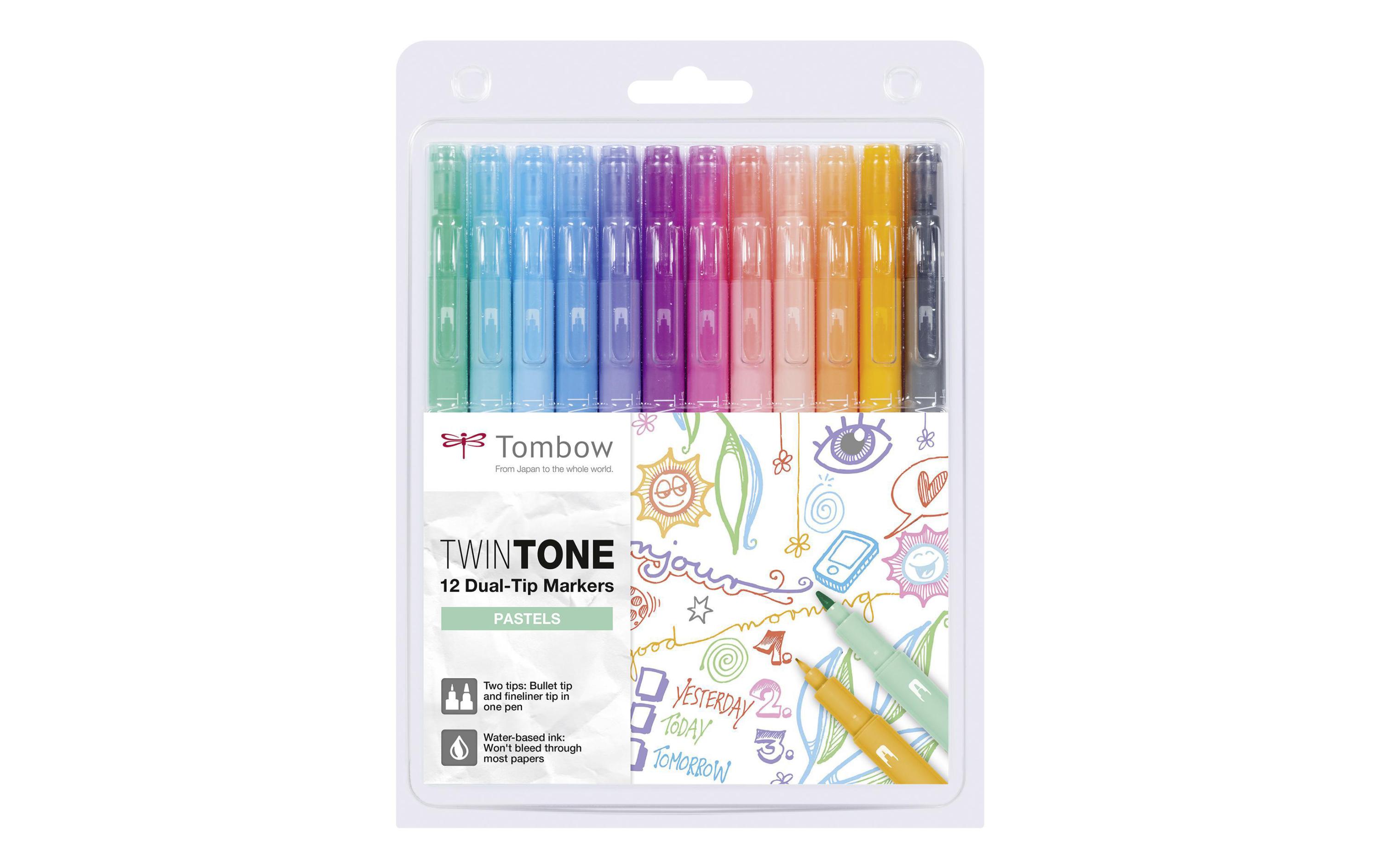 Fineliner TwinTone Pastels 0.8 mm, 0.3 mm, 12 StückTwinTone Pastels Fasermaler WS-PK-12P-2