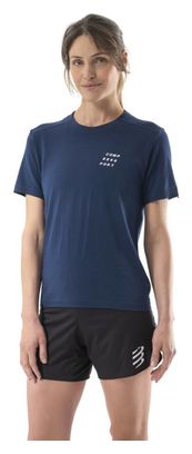 T-shirt manches courtes Compressport Podium Bleu Femme