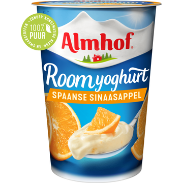 Almhof Roomyoghurt Spaanse Sinaasappel 500 g