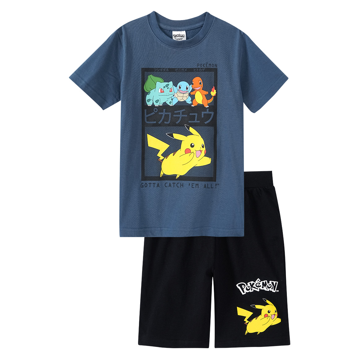 Topolino Pokémon Shorty mit Print blau / dunkelblau