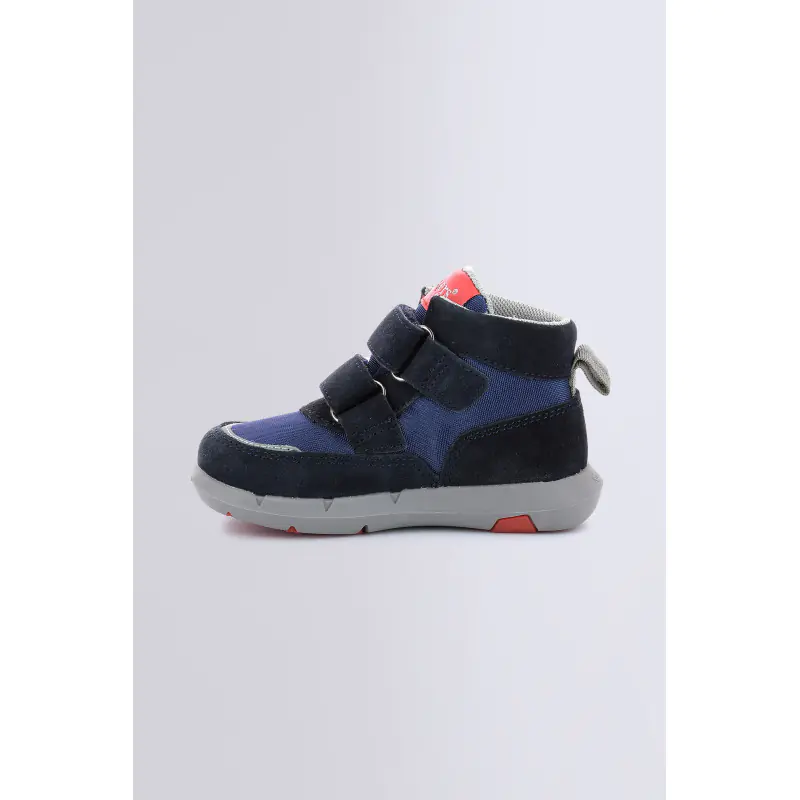 JUNIBO MARINE ROUGE SNEAKERS HAUTES Cuir Garçon