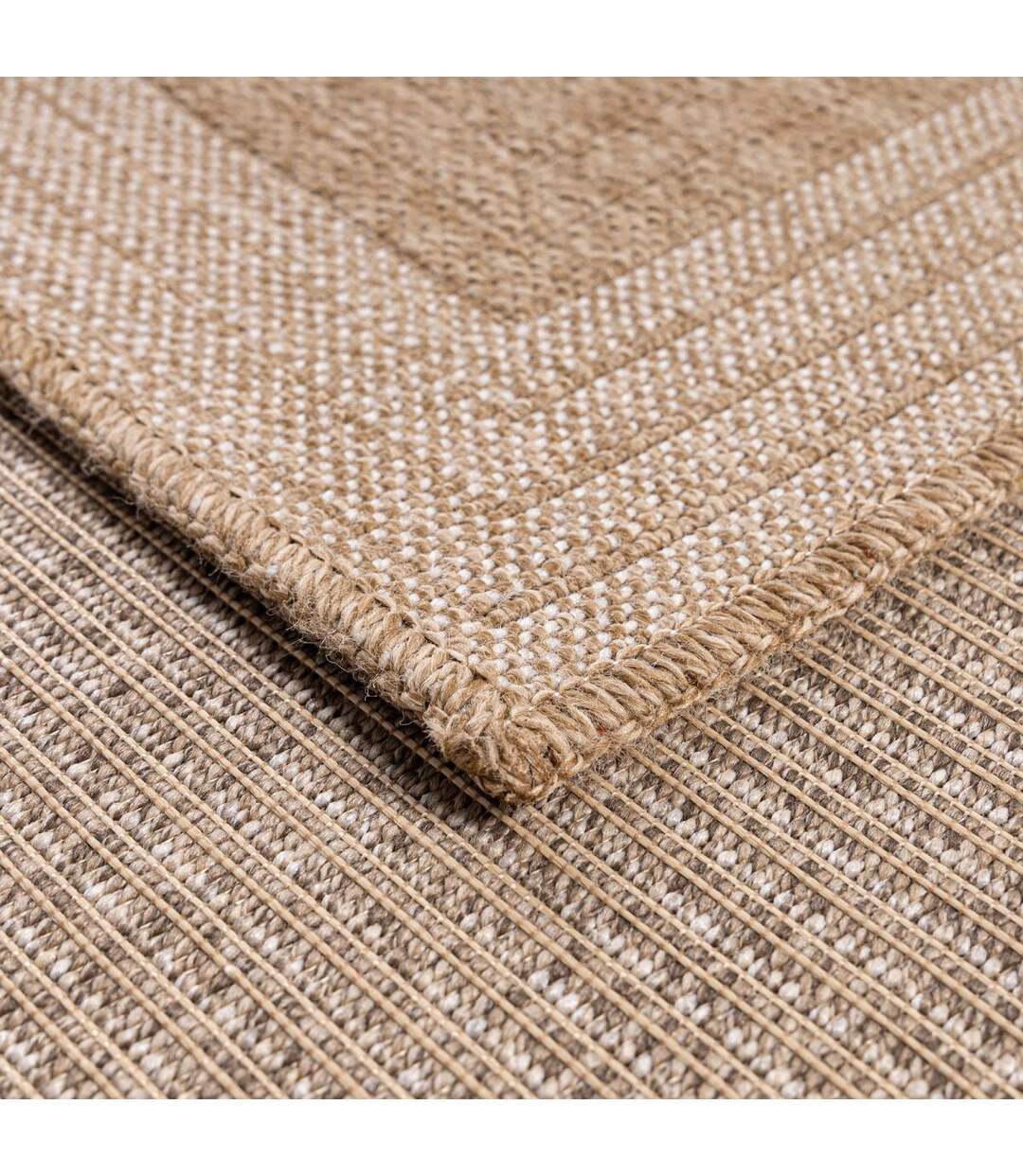 Tapis exterieur JUTE ART 7 en polypropylène doux et soyeux OEKO TEX