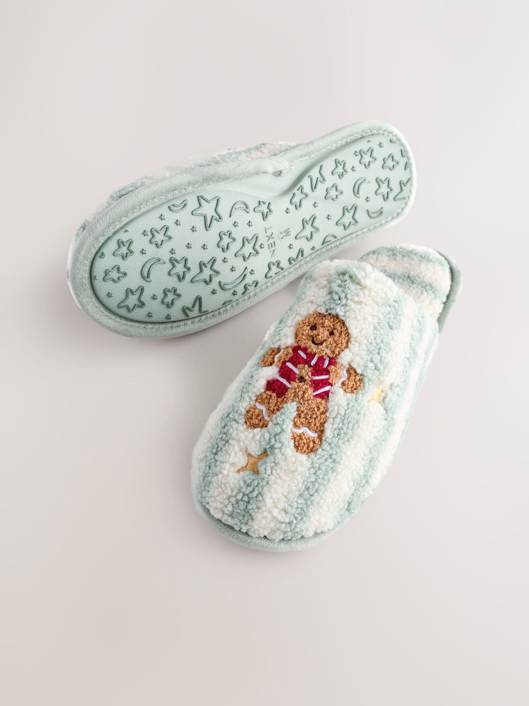 Blauw peperkoek - Mule Borg Pantoffels