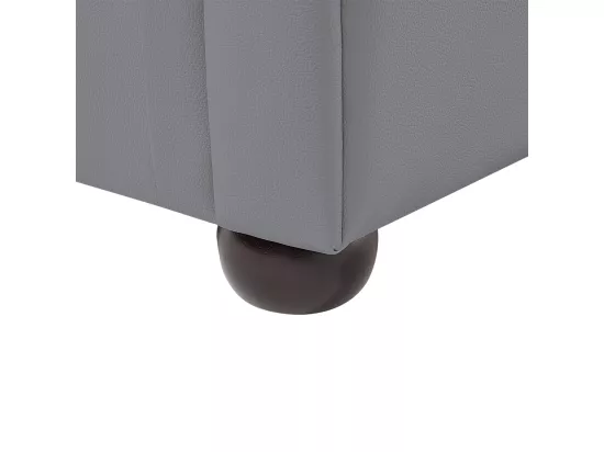 Canapé en cuir gris CHESTERFIELD