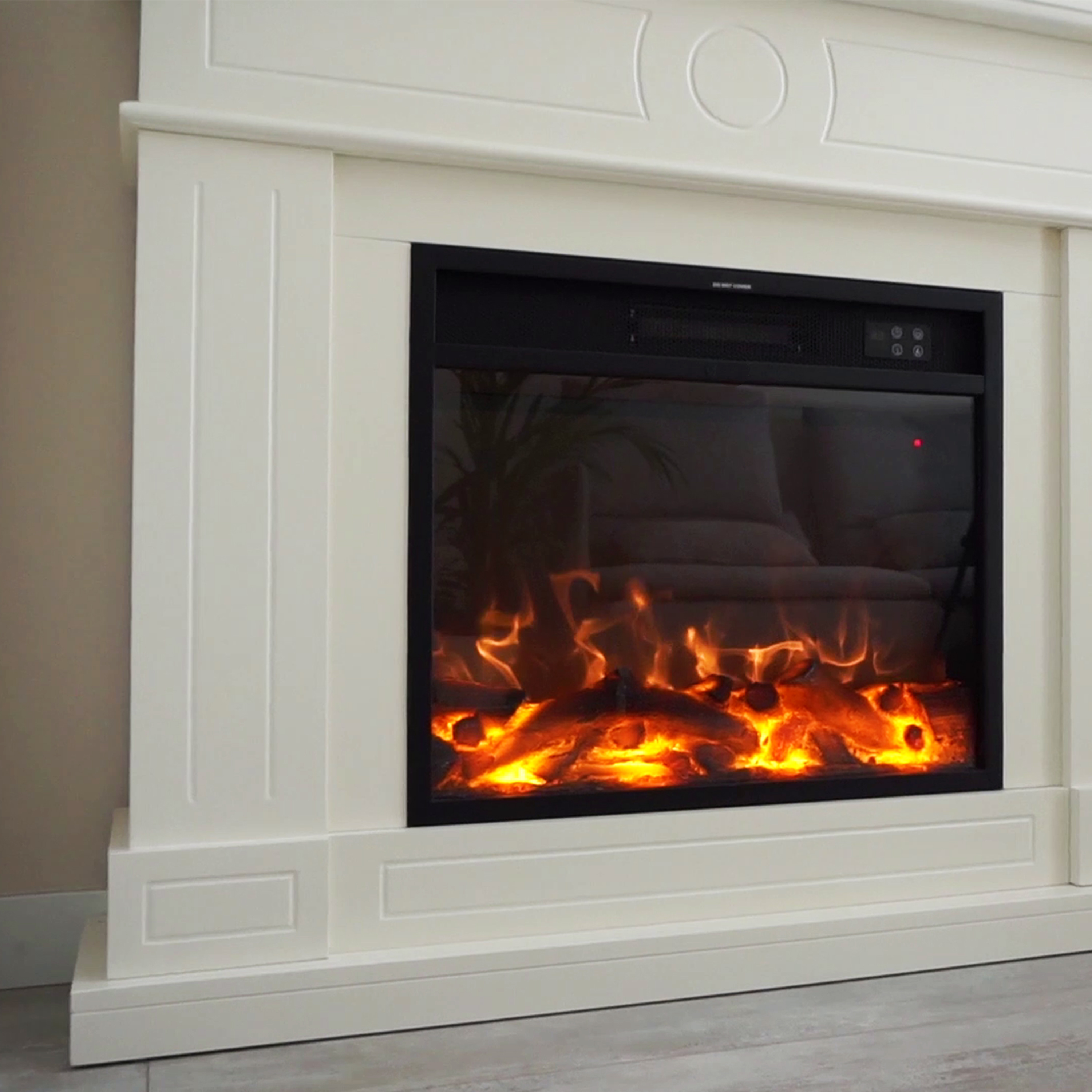 Cheminee murale 1500w caminetto fuego roberta blanco