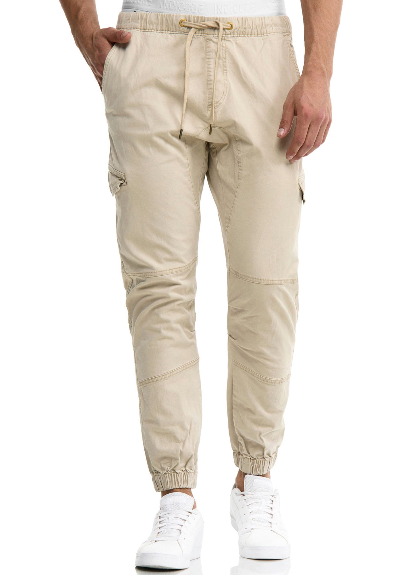 Indicode Cargohose »INLevi«  mit seitlichen Cargotaschen und elastischen Bündchen