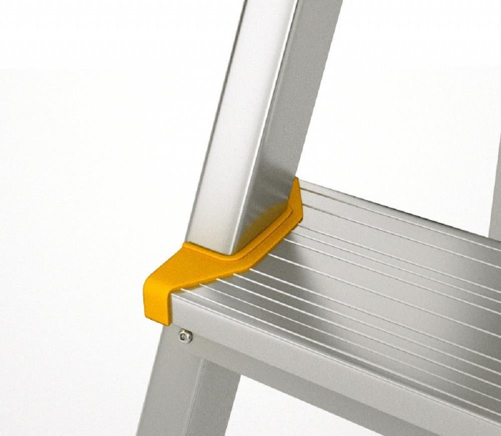 PROREGAL Metalen Dubbele Giraffe Dubbelzijdige Aluminium Trapladder, 4 Treden, 86 cm Hoog, Draagvermogen 150 kg, Huishoudelijke Ladder