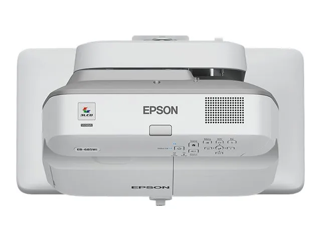 Epson EB-685W - 3LCD-projektor - 3500 lumen (hvid) - 3500 lumen (farve) - WXGA (1280 x 800) - 16:10 - 720p - LAN - grå, hvid